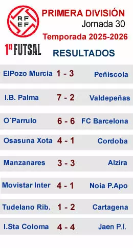 RESULTADOS J30 PRIMERA