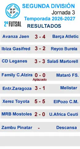 Resultados j3 segunda