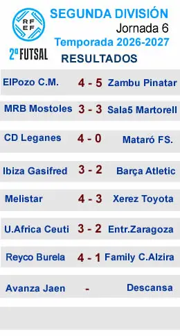 Resultados J6 segunda